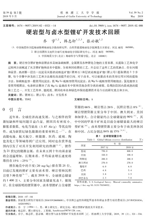 硬岩型与卤水型锂矿开发技术回顾