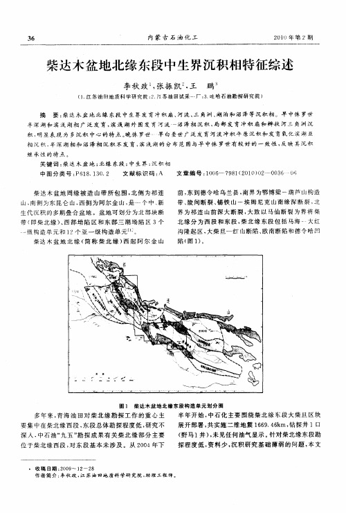柴达木盆地北缘东段中生界沉积相特征综述