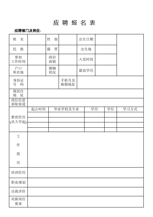 干部任免审批表