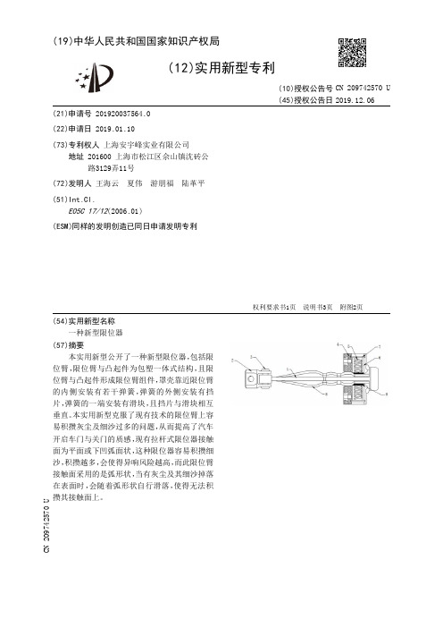 【CN209742570U】一种新型限位器【专利】