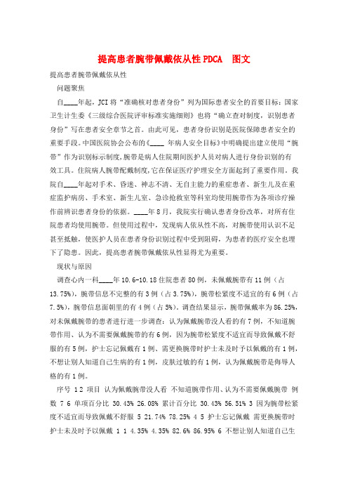 提高患者腕带佩戴依从性PDCA  图文 