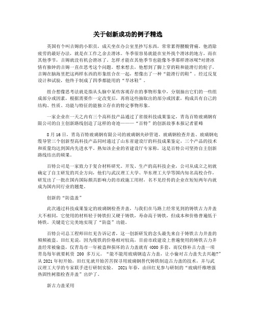 关于创新成功的例子精选
