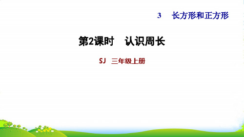 2022三年级数学上册 三 长方形和正方形第2课时 认识周长习题课件 苏教版