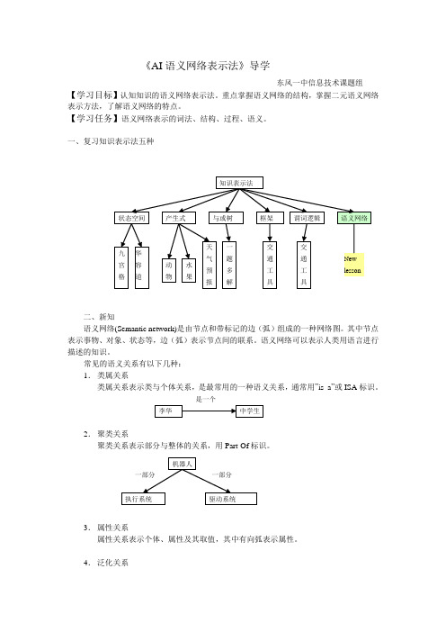 《AI语义网络表示法》导学