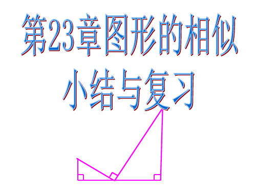 第23章 图形的相似小结与复习