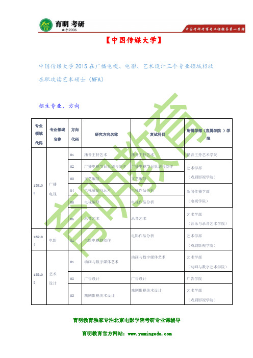 中国传媒大学戏剧影视美术设计在职艺术硕士MFA复试考研复试经验 复试分数线