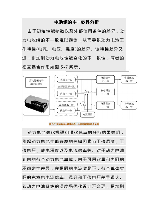 电池组的不一致性分析