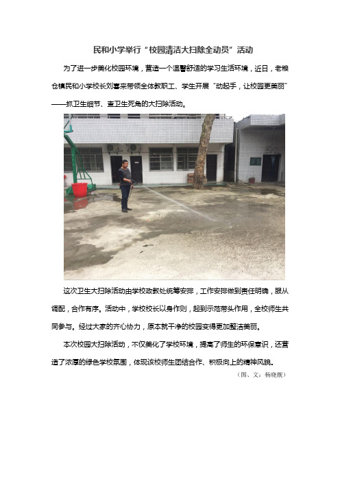 [老粮仓]民和小学举行“校园清洁大扫除全动员”活动