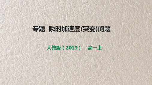 专题  瞬时加速度(突变)问题 课件 人教版(2019)高中物理必修第一册