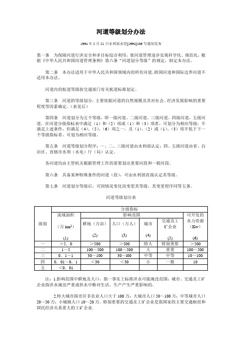 7.6河道等级划分办法