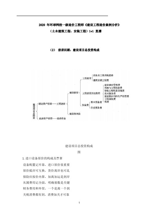 2020年造价建安工程费用项目组成与清单计价