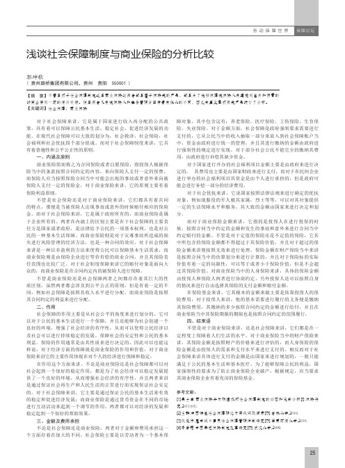 浅谈社会保障制度与商业保险的分析比较