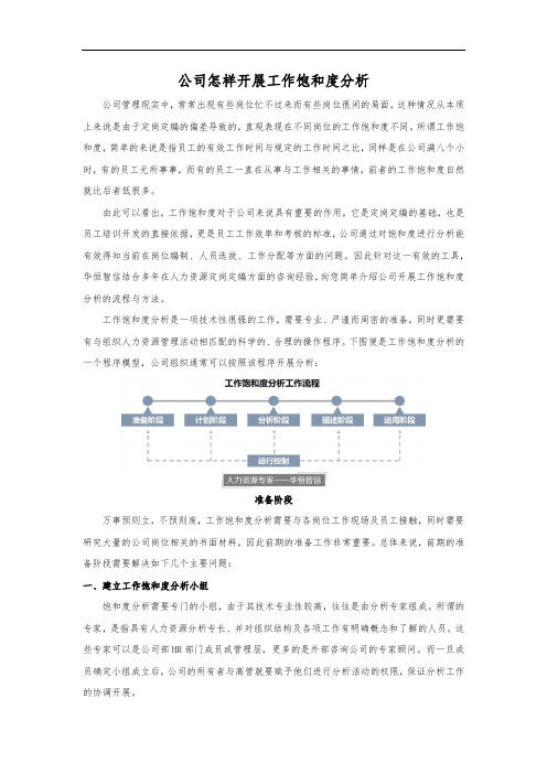 公司怎样开展工作饱和度分析报告