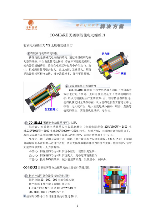 CO-SHARE智能无刷电批特性简介