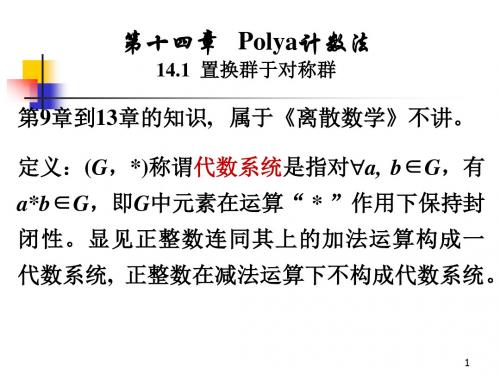 第十四章Polya计数法置换群于对称群