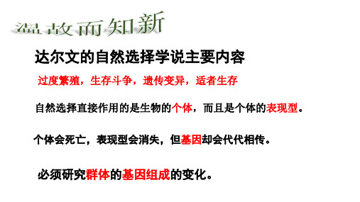 6.3种群基因组成的变化与物种的形成