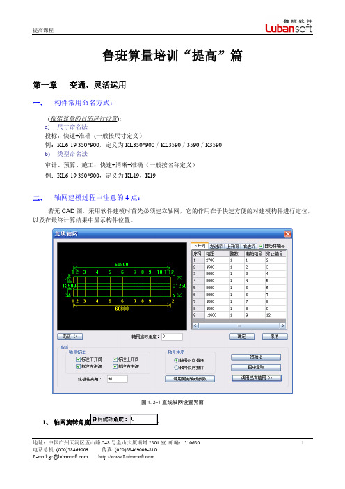 2鲁班土建算量提高篇070302