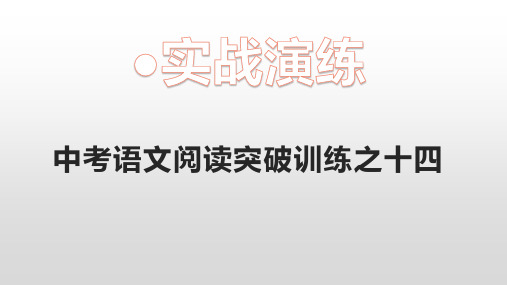 中考语文阅读突破训练之十四《父亲的田园》