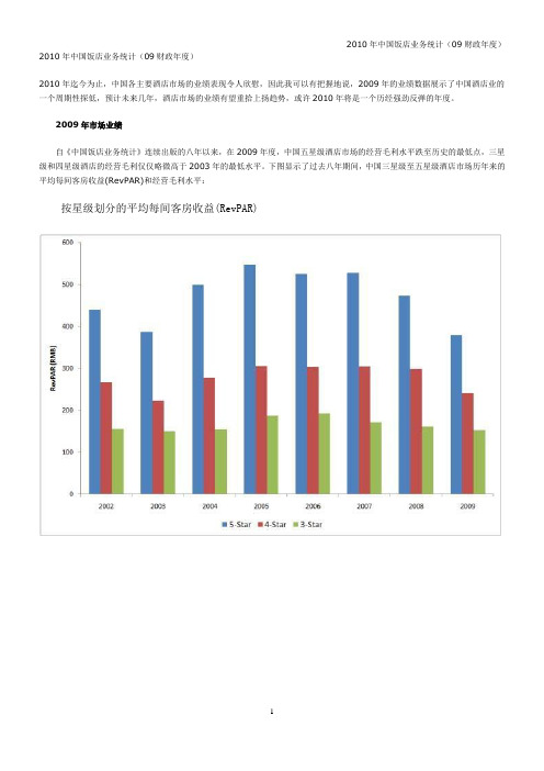 2010中国饭店业务统计