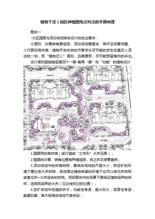 植物干货丨园区种植图纸点对点的平面梳理