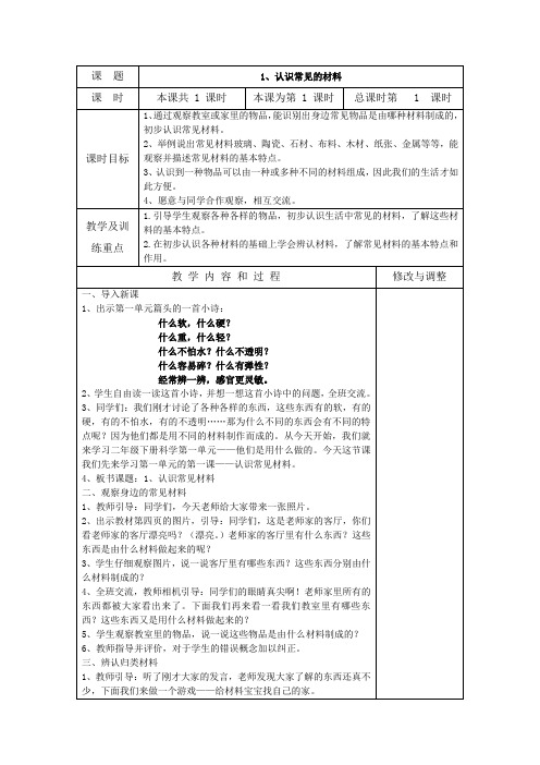 【最新】新苏教版小学科学二年级教案下册(全)