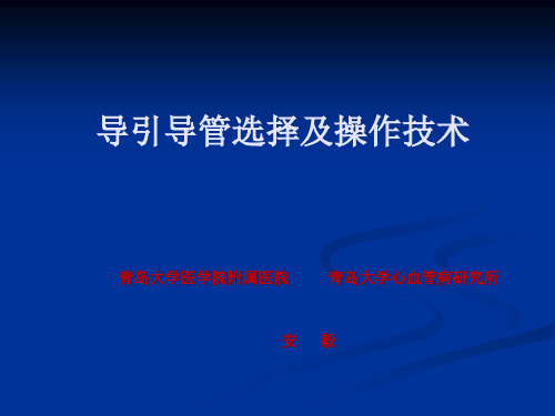 导引导管选择及操作技术