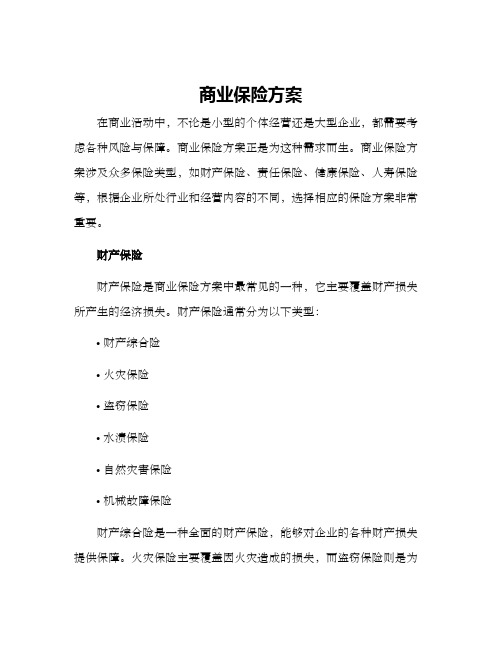 商业保险方案