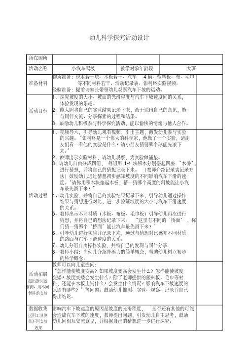 科学探究活动设计模板(作业)(1)