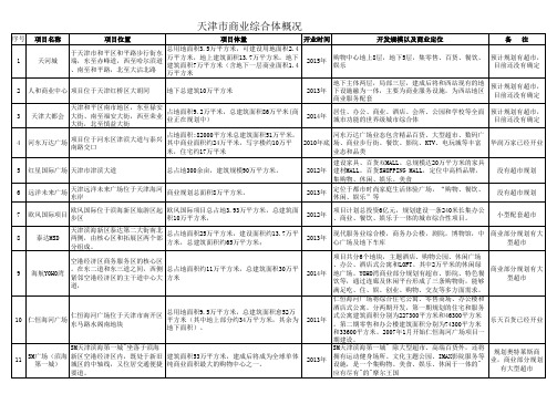 天津市商业综合体概况(2)