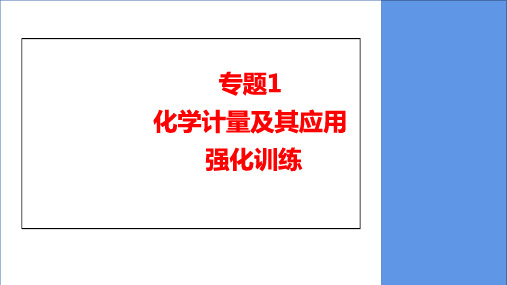 高三化学高考备考三轮冲刺专题化学计量及其应用课件