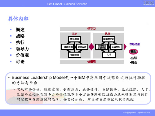 IBM战略与执行IBM业务领导力模型