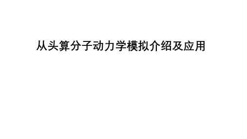 纳米尺度理论与计算-从头算分子动力学模拟