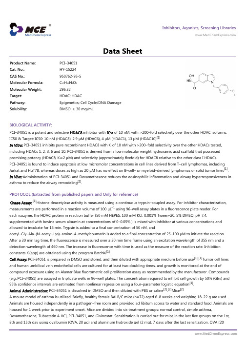 PCI-34051_DataSheet_MedChemExpress