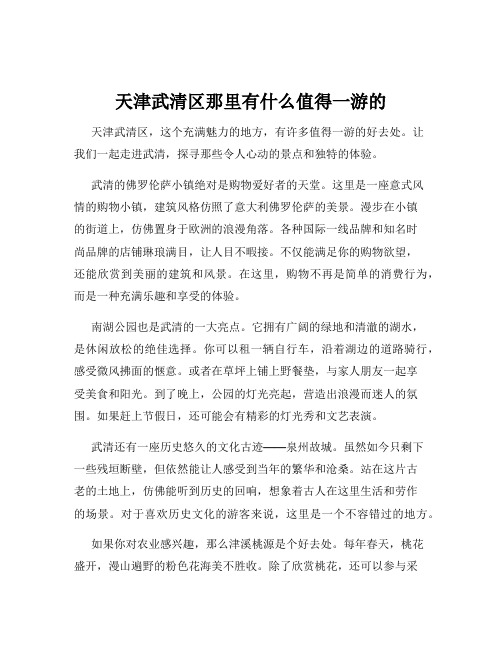 天津武清区那里有什么值得一游的