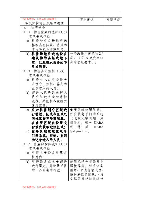 等级保护第三级基本要求(精编文档).doc