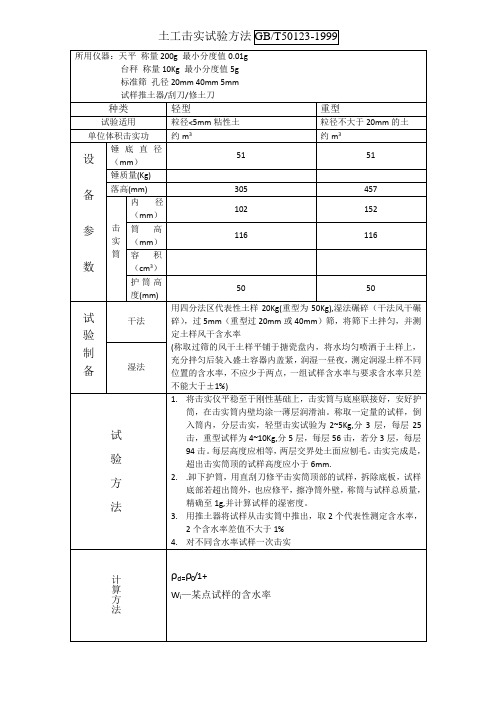 土工击实试验方法