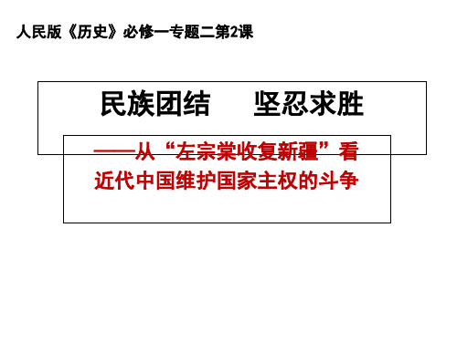 人民版高中历史必修1专题二二 中国军民维护国家主权的斗争(共17张PPT)