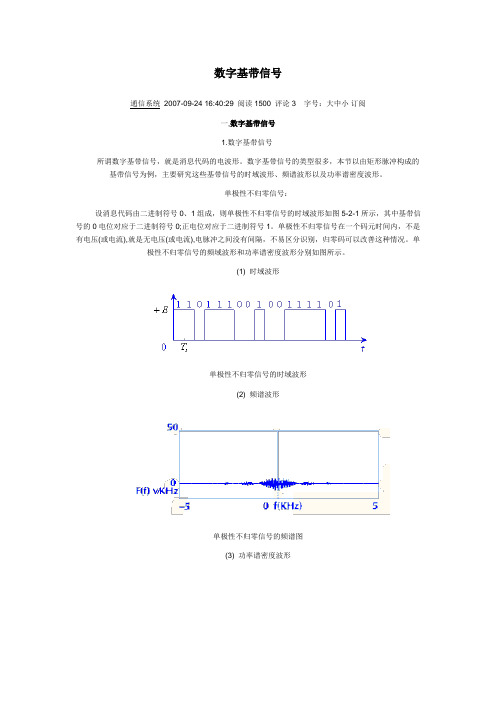 数字基带信号