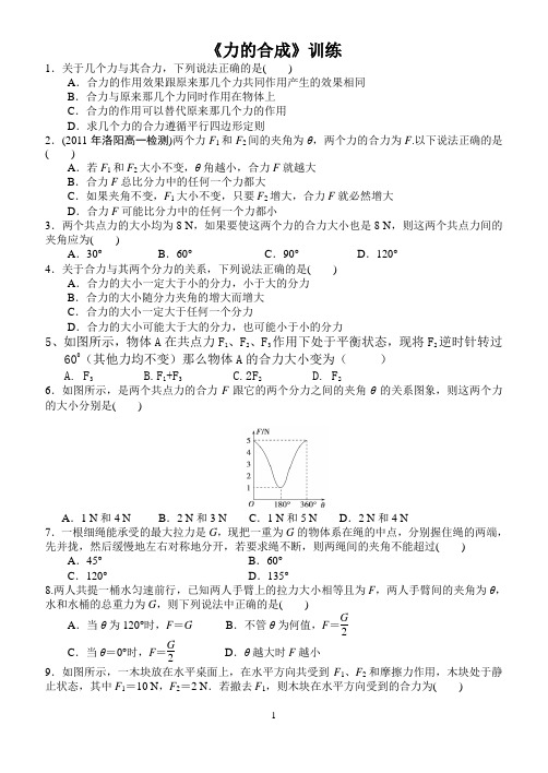 力的合成和分解 (2)