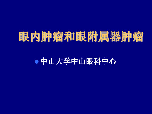 眼内肿瘤和眼附属器肿瘤