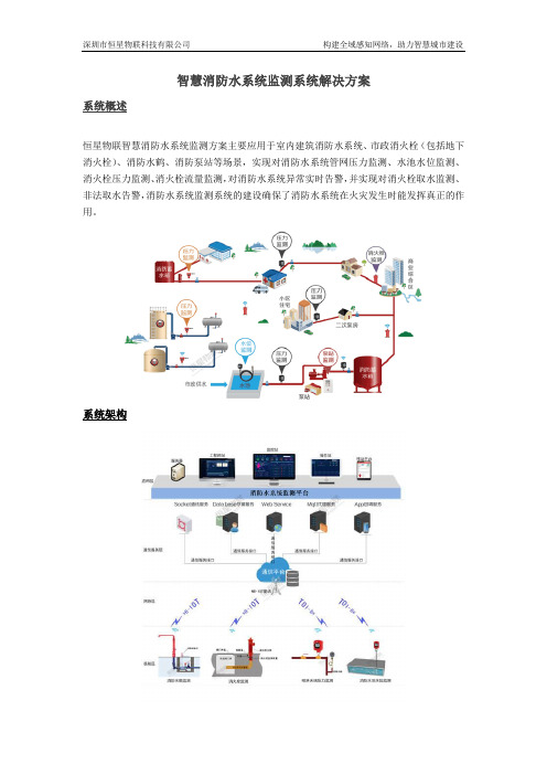 智慧消防水系统监测系统解决方案