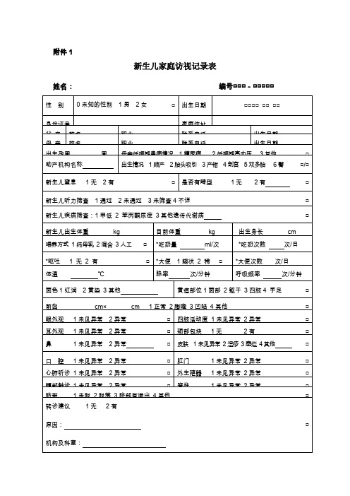 0-6岁儿童体检表样表 (1)