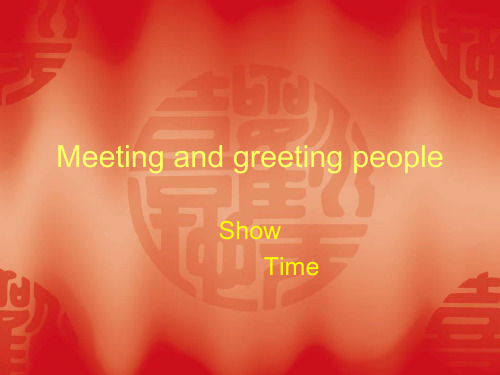 Meeting and Greeting People