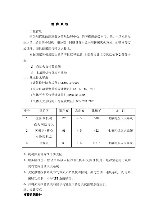 气体灭火方案设计