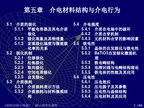 第五章材料结构与介电