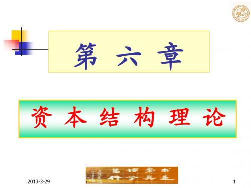 《公司金融》第6章