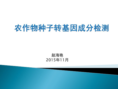 农作物种子转基因检测技术