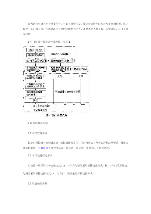 车门铰链构造及设计介绍