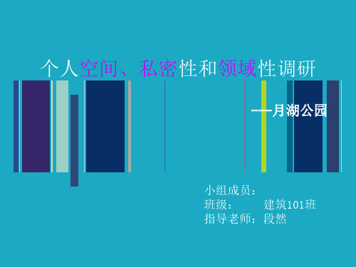 个人空间、私密性和领域性调研报告