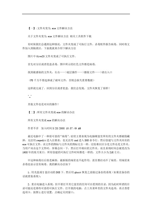 文件夹出现.exe怎么解决